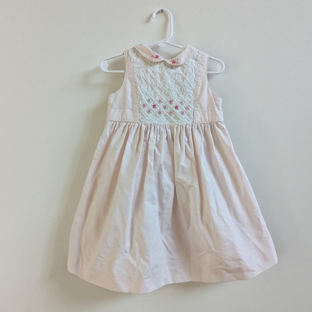 Vtg Y2K Gymboree Dress Easter Girls Sz 18-24m Smocked Pink 2001